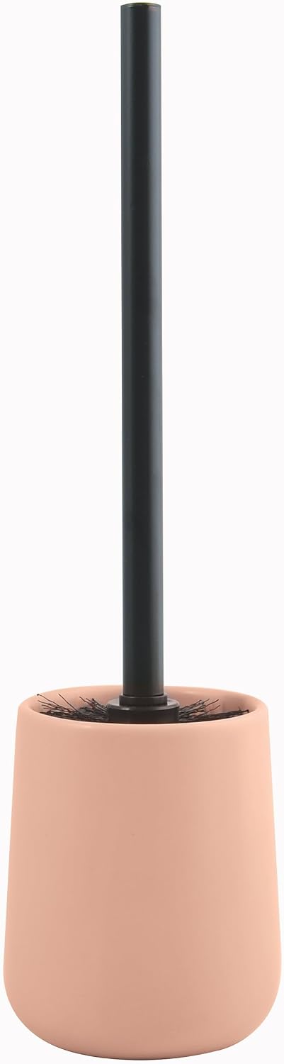 Pinkfarbene Keramik-wc-bürste – 1 Stück – Skandinavisches Design Und Silikon – Hygienische, Kratzfreie Reinigung – Für Moderne Badezimmer – Ø 10,4 X 38,8 Cm