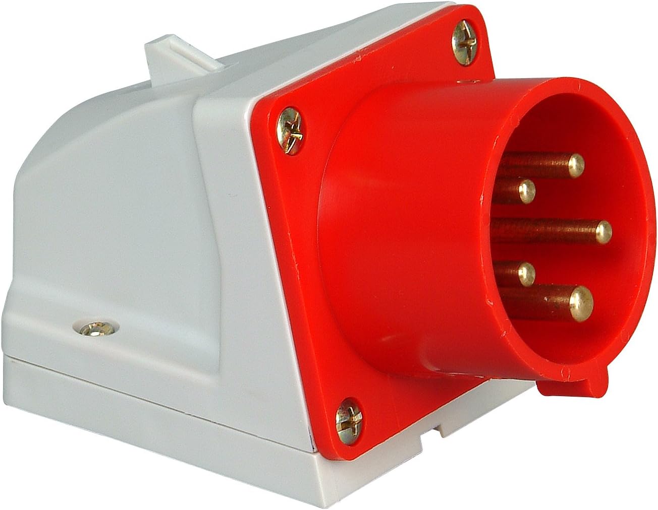 5-polige Cee-wandsteckdose 16 A 400 V Rot Ip44 - 5-polige Cee-wandsteckdose 16 A 400 V Rot Ip44