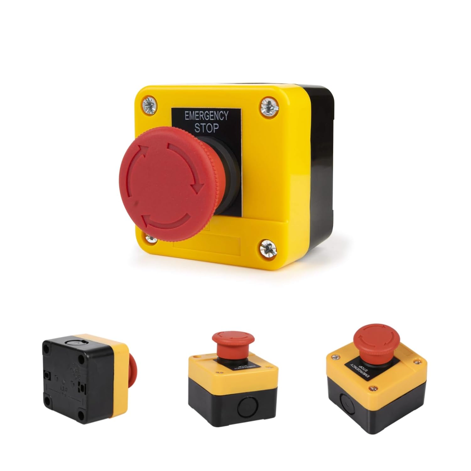 Not-aus-taster – 1 Stück – Metall Und Kunststoff – Ip65 110–400 V – Für Schütze Und Relais – Rot