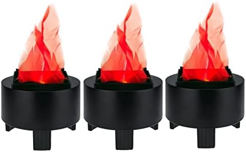 Set Mit 3 Led-flammeneffektlampen – Realistische Lagerfeuersimulation – Innendekoration Für Partys, Bars Und Festliche Anlässe