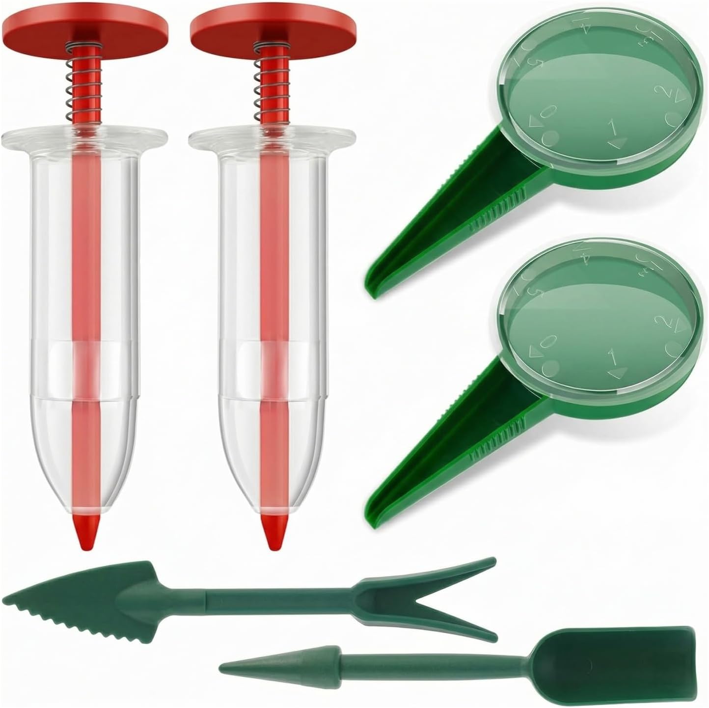 Manuelle Sämaschine – 6er-set – Roter Pp-kunststoff – Präzise Aussaat – Balkongarten – 10 X 3 Cm