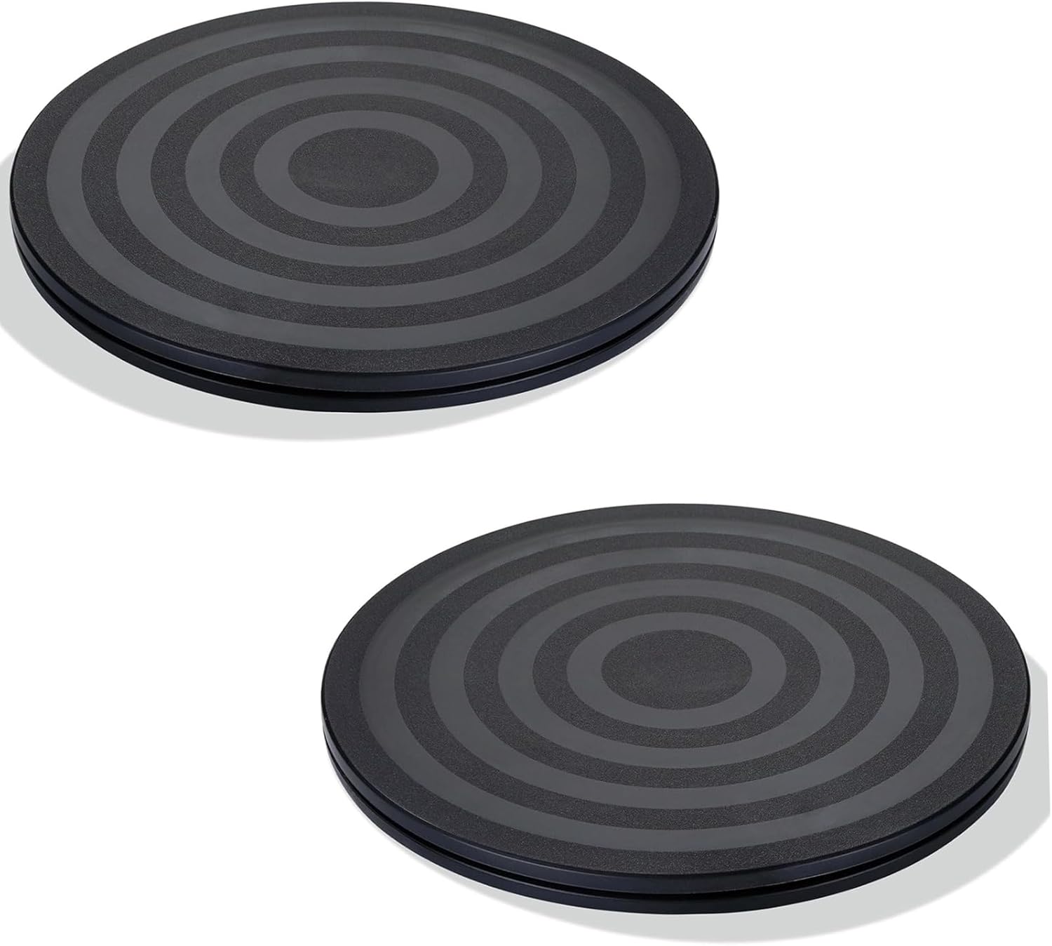 2 Drehbare 360°-drehteller – Schwarzer Ps-kunststoff – 20 Cm Schwenkständer Für Monitore Und Pflanzen – Für Zuhause Und Büro
