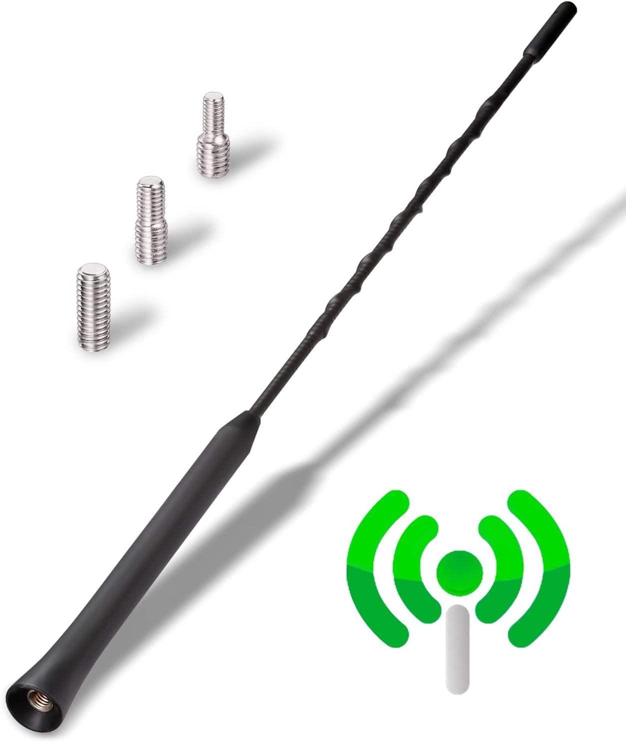 28 Cm Autoantenne – Universal Fm Dab – Strapazierfähiges Gummi – 3-adapter-set (m4, M5, M6)