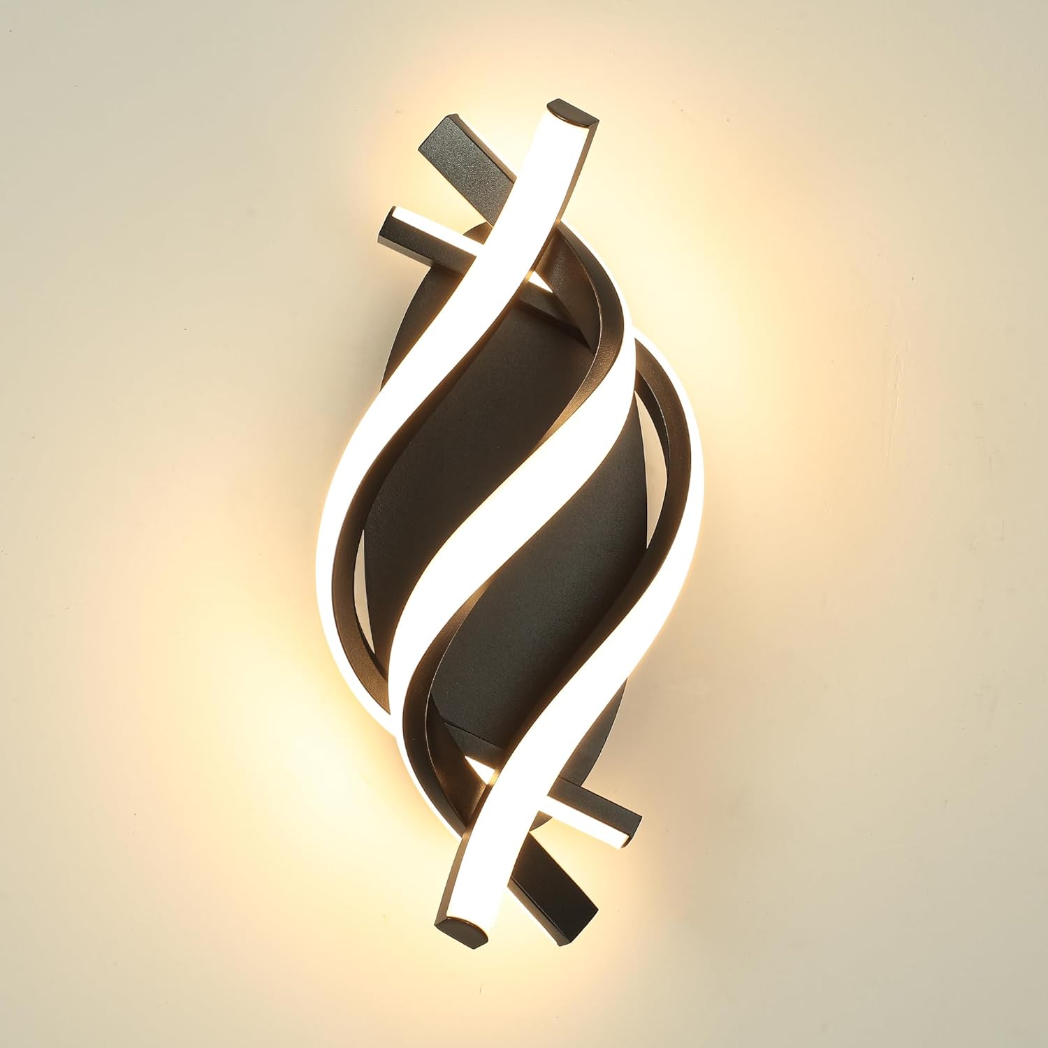 Led-wandleuchte – 1 Stück – Schwarzes Aluminium – 21 W, 2100 Lm – Wohnzimmer, Schlafzimmer, Flur – 32 X 15 X 13,5 Cm