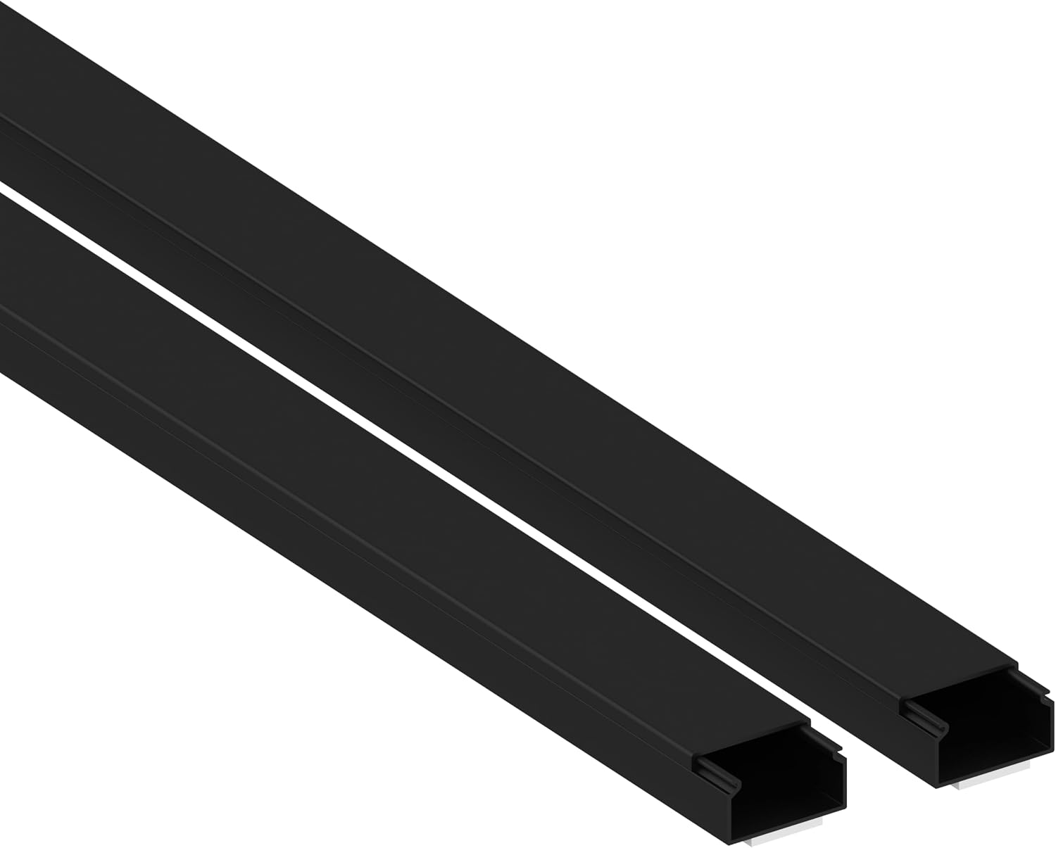 30 X 15 Mm Pvc-kabelkanal – 2er-pack (2 X 1 M) – Schwarz – Selbstklebend, Kein Bohren Erforderlich – Für Den Innen- Und Außenbereich