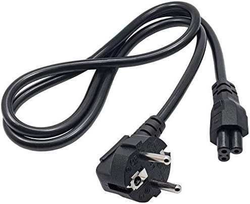 1,5 M Langes Netzkabel, 90°-f-stecker Auf C5-kleeblattanschluss Für Tv-/computermonitor, Schwarz