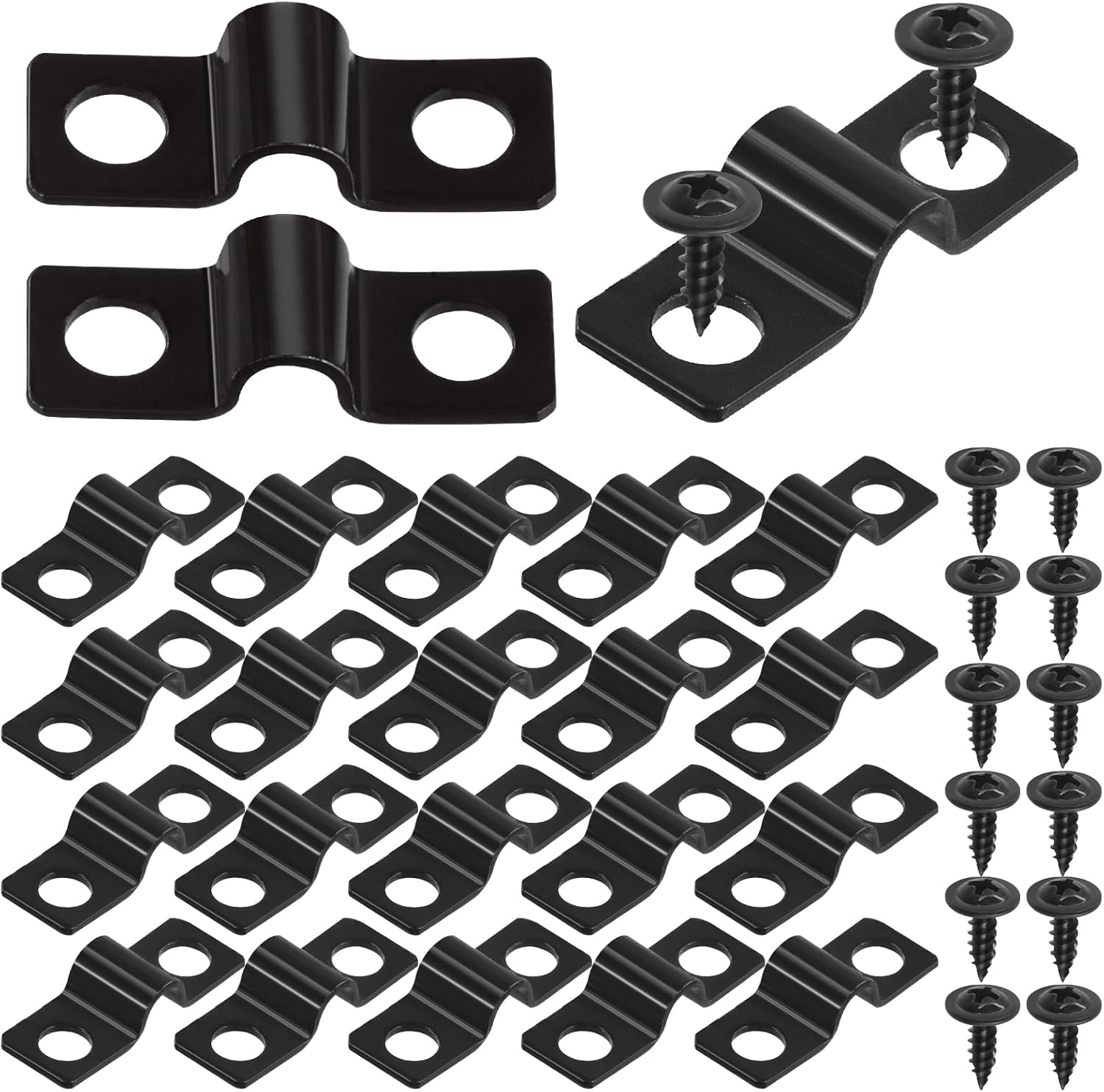 U-förmige Schlauchschelle – 25er-pack – Kohlenstoffstahl – 5-mm-rohrbefestigung – Auto Und Haushalt – Schwarz