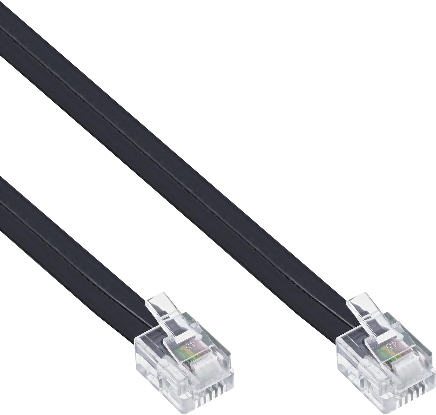 Rj12-telefonkabel – 1 Stück – Schwarz – 6-adrig – Stecker/stecker – 0,5 M