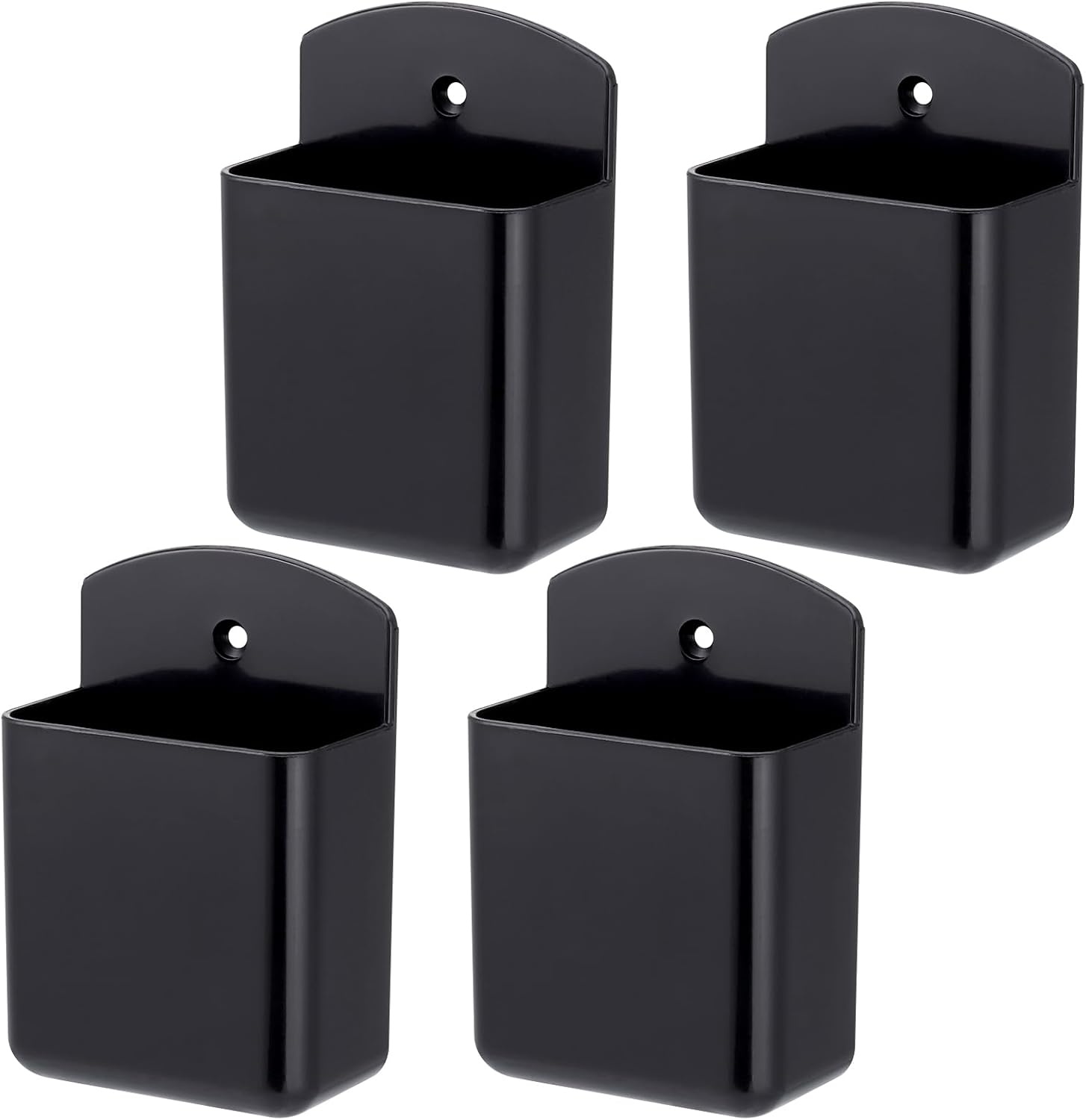Fernbedienungshalter – 4er-set – Schwarzes Abs – Selbstklebend – Aufbewahrung Für Stifte Und Pinsel – 6 X 3,5 X 9 Cm