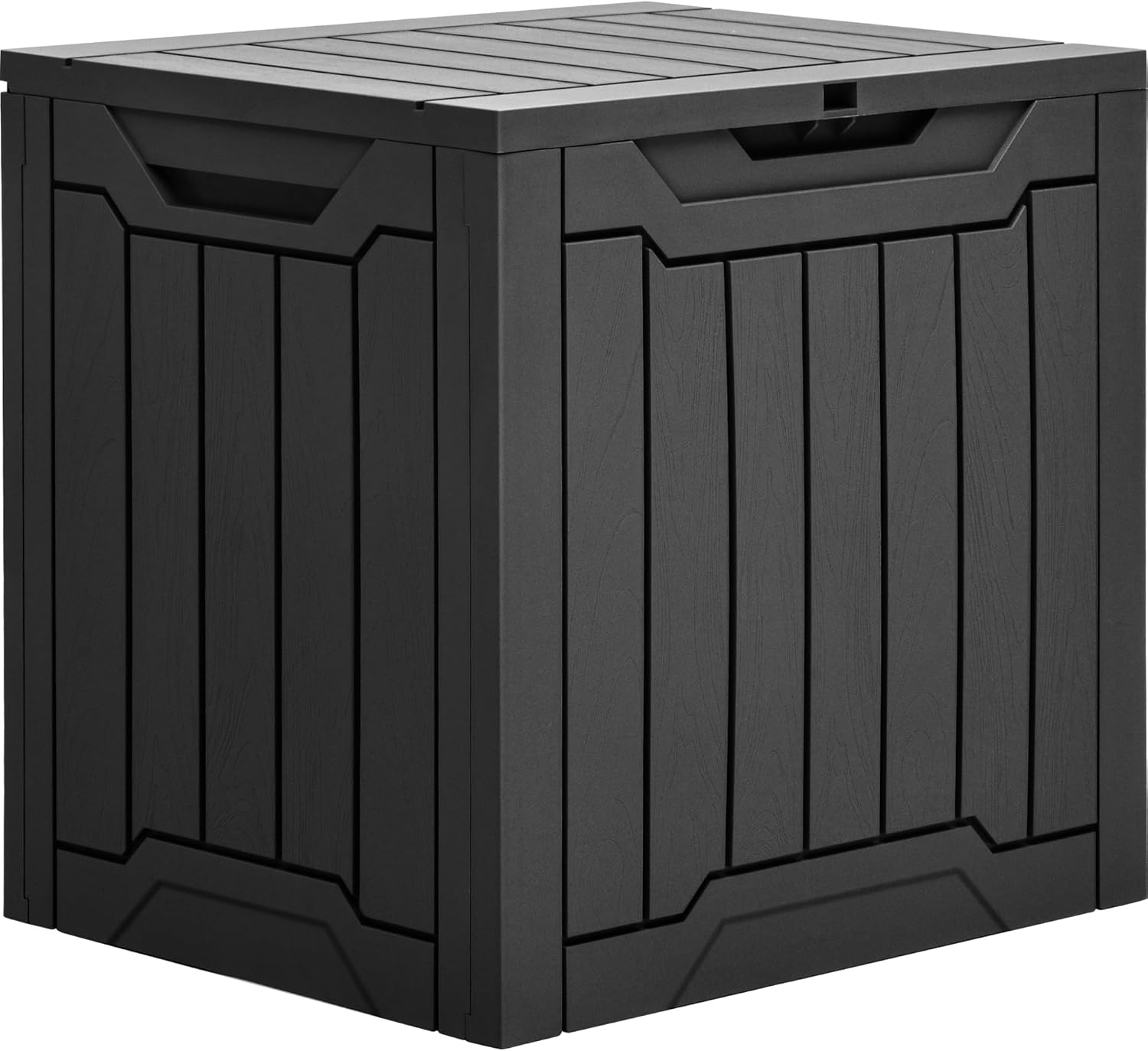 Aufbewahrungsbox Für Den Außenbereich – 1 Stück – Kunstharz – Wasserdicht Und Abschließbar – Für Garten Und Terrasse – Schwarz – 55,9 X 43,1 X 52,8 Cm