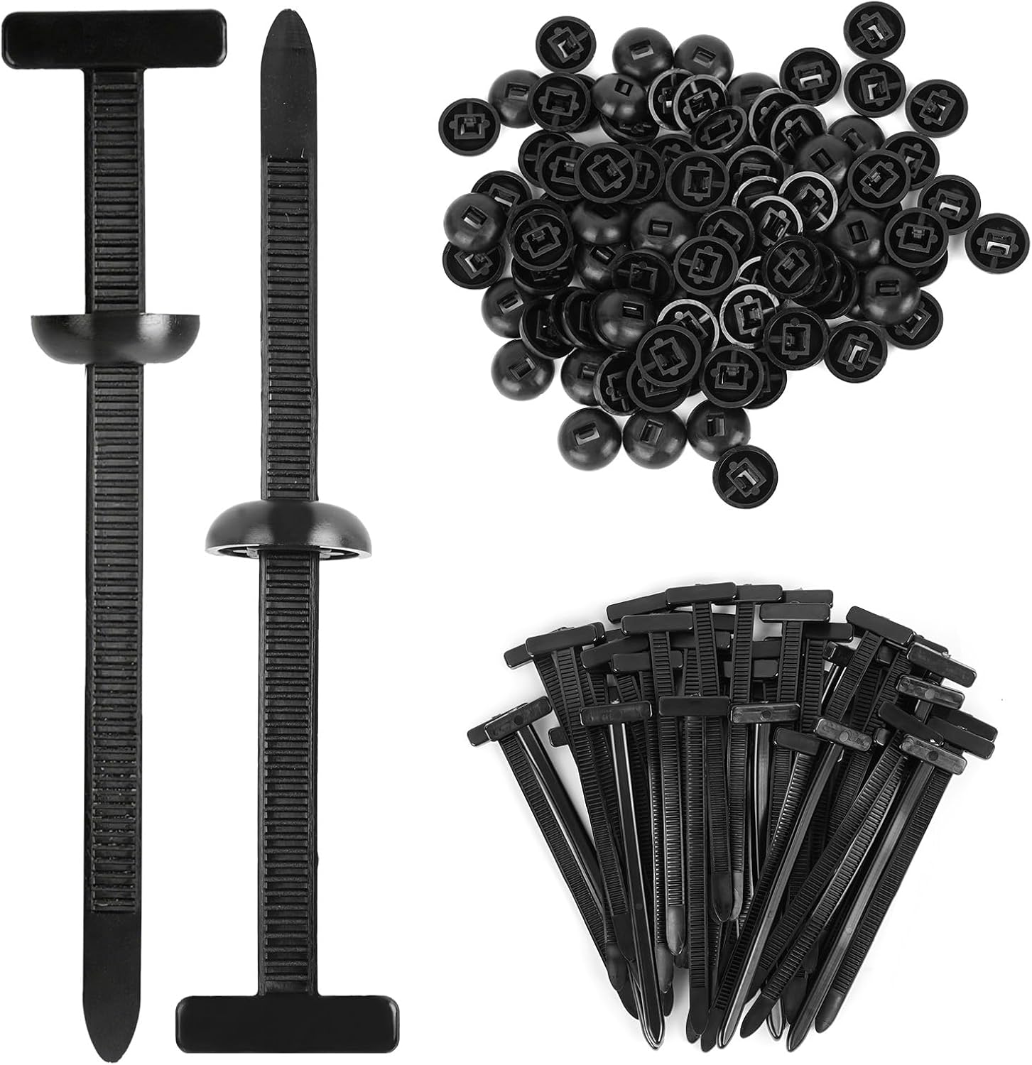 Kabelbinder Aus Nylon – 30er-pack – Schwarz – Selbstsichernd – Für Auto- Und Haushaltsreparaturen – 9 X 2 Cm