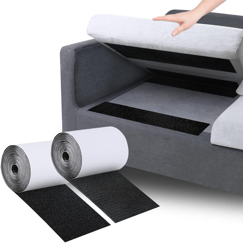 Selbstklebendes Klettband – 1 Rolle – Nylon – Rutschfest Für Sofakissen – Für Den Heimgebrauch – 10 Cm X 3 M – Schwarz