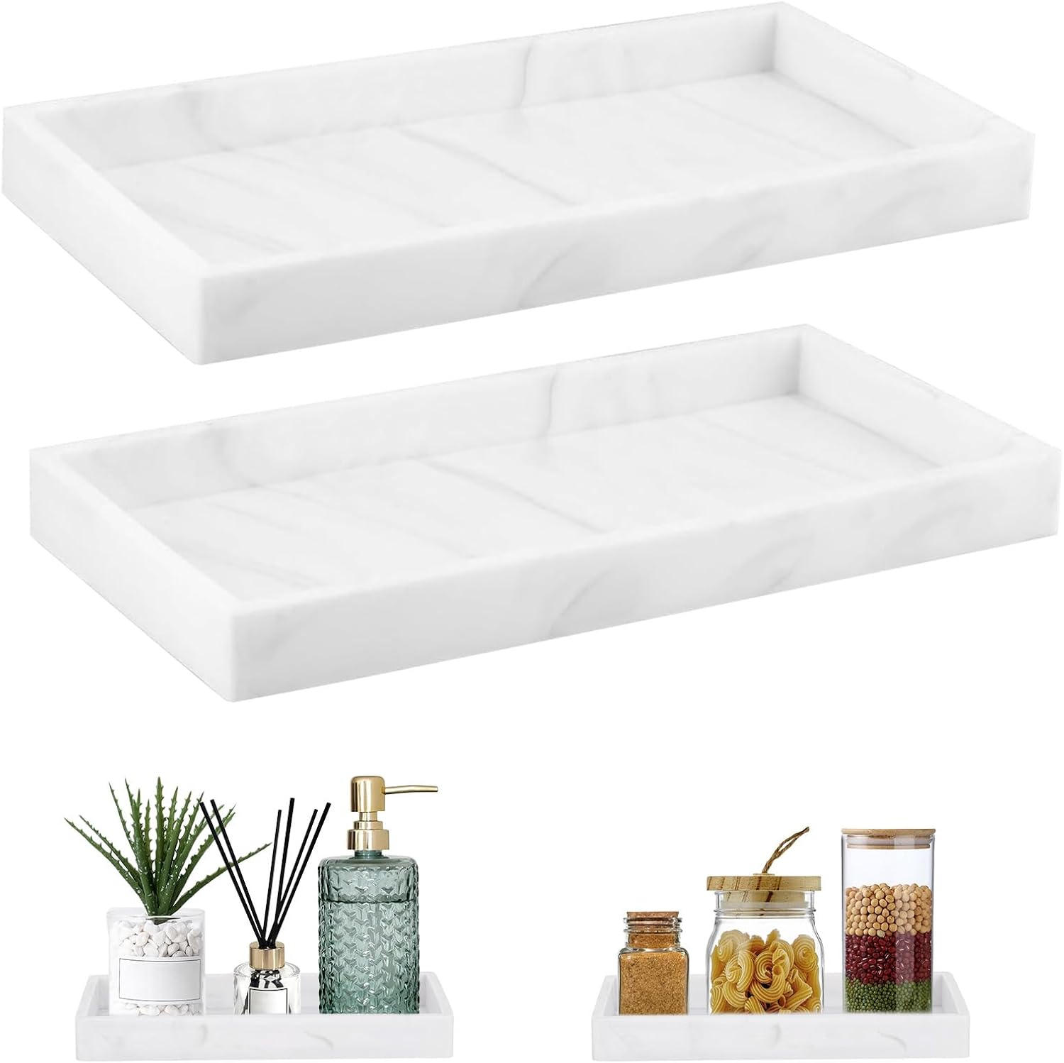 Aufbewahrungsschalen – 2er-set – Rutschfestes Schwarzes Silikon – Kosmetik- Und Seifenaufbewahrung – Für Bad Und Küche – 20 X 10 X 2 Cm