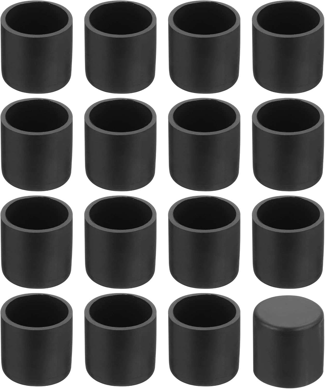 76 Stuhlbeinschoner, 18 Mm Pvc-stuhlbeinkappen, Abriebfest, Rutschfest, Runde Bodenschoner Für Tischbeine, Schwarz