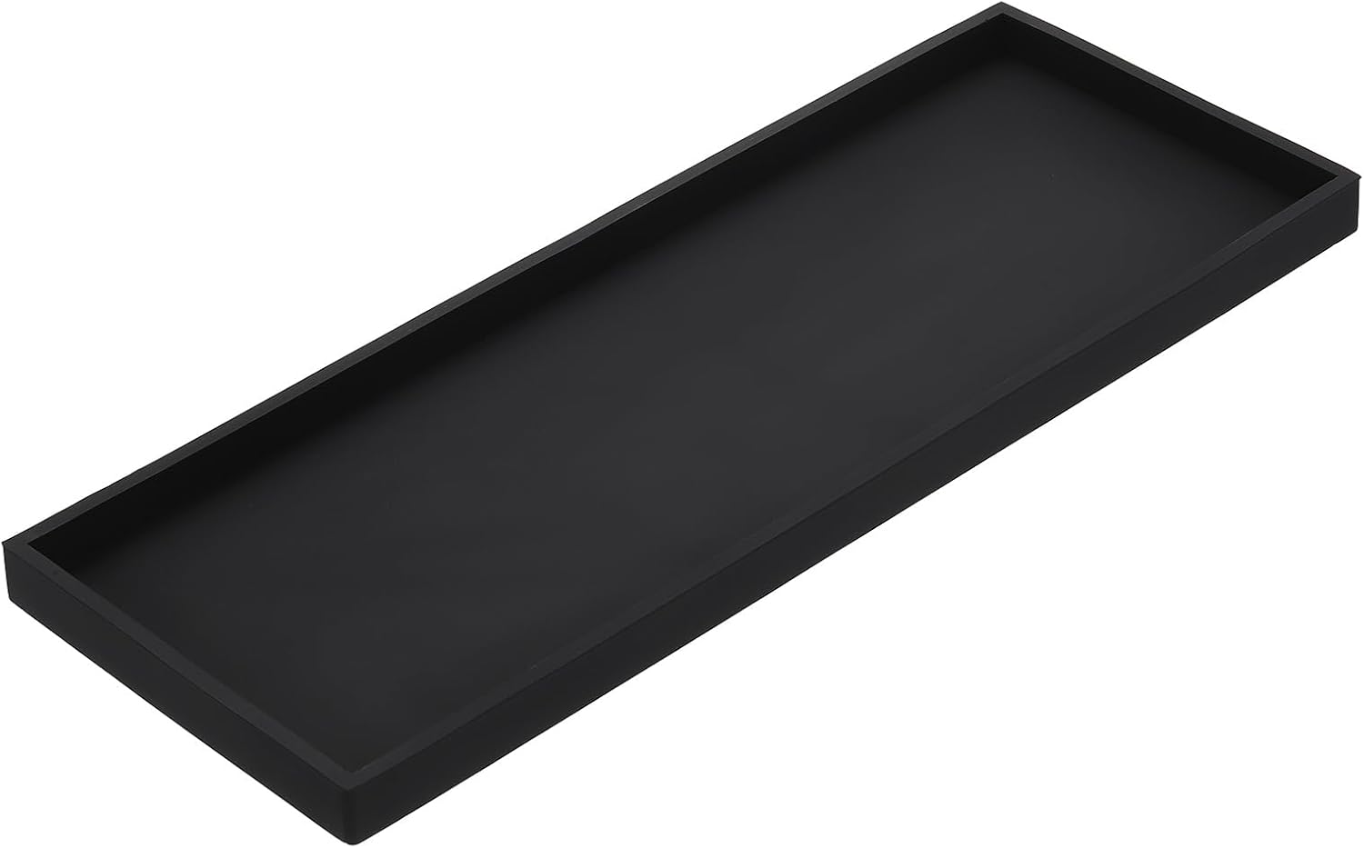 Ablageschale Für Badezimmer, 40 X 15,2 Cm, Bruchsicherer Silikon-seifenspender, Küchenspülen-organizer, Für Seife, Schlüssel, Kerzen, Schmuck, Schwarz