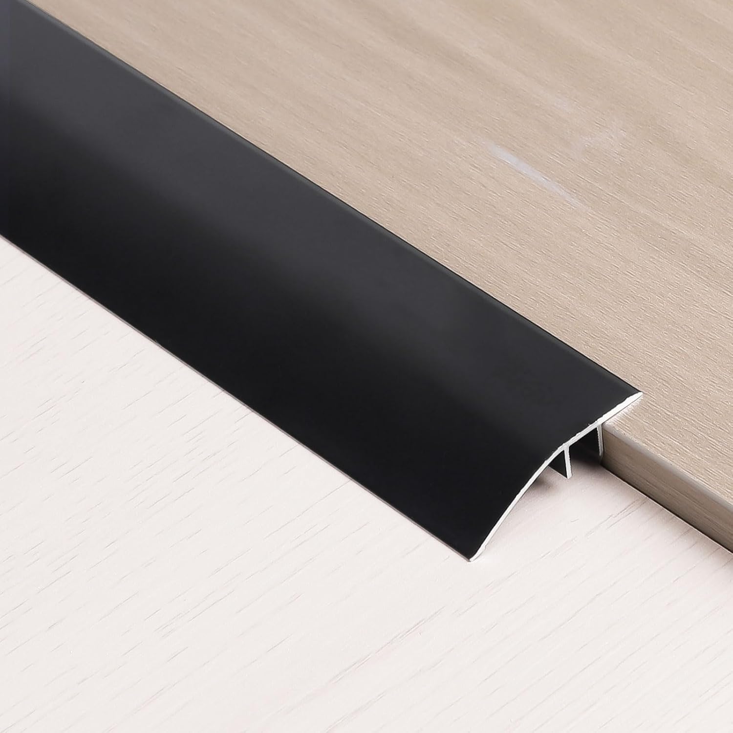 Aluminium-türschwelle – 1-teilig – Mattschwarz – Höhenverstellung 5–12 Mm – Übergang Boden-tür Und Roboter – 0,9 M X 43 Mm