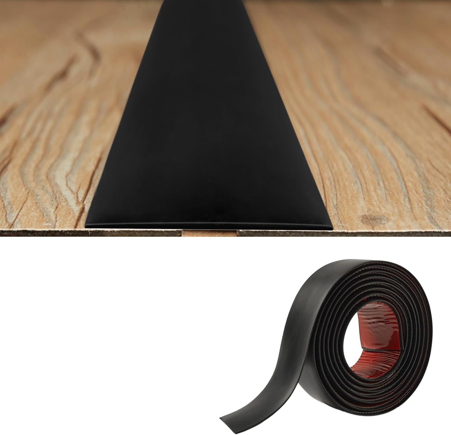 Pvc-übergangsprofil – 1 Rolle – Schwarz, Flexibel, 2 Mm – Selbstklebend, Wasserdicht – Für Fliesen- Und Parkettböden – 5 Cm X 2 M