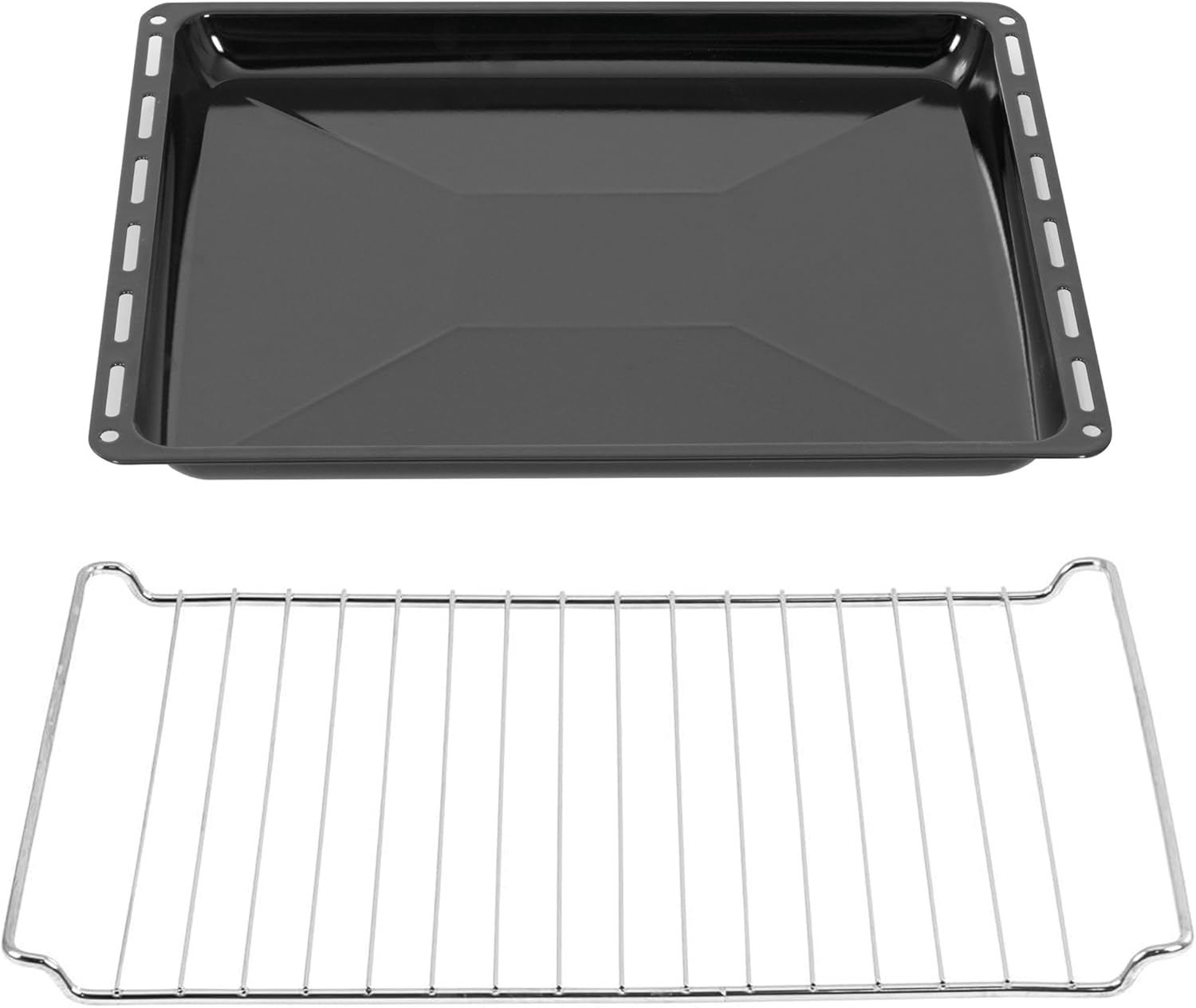 Emailliertes Backblech Und Rost – 1 Set – Emaillierter Stahl – Pyrolyse-heizelement – Für Bosch Siemens Constructa – 45,5 X 37,5 X 3 Cm