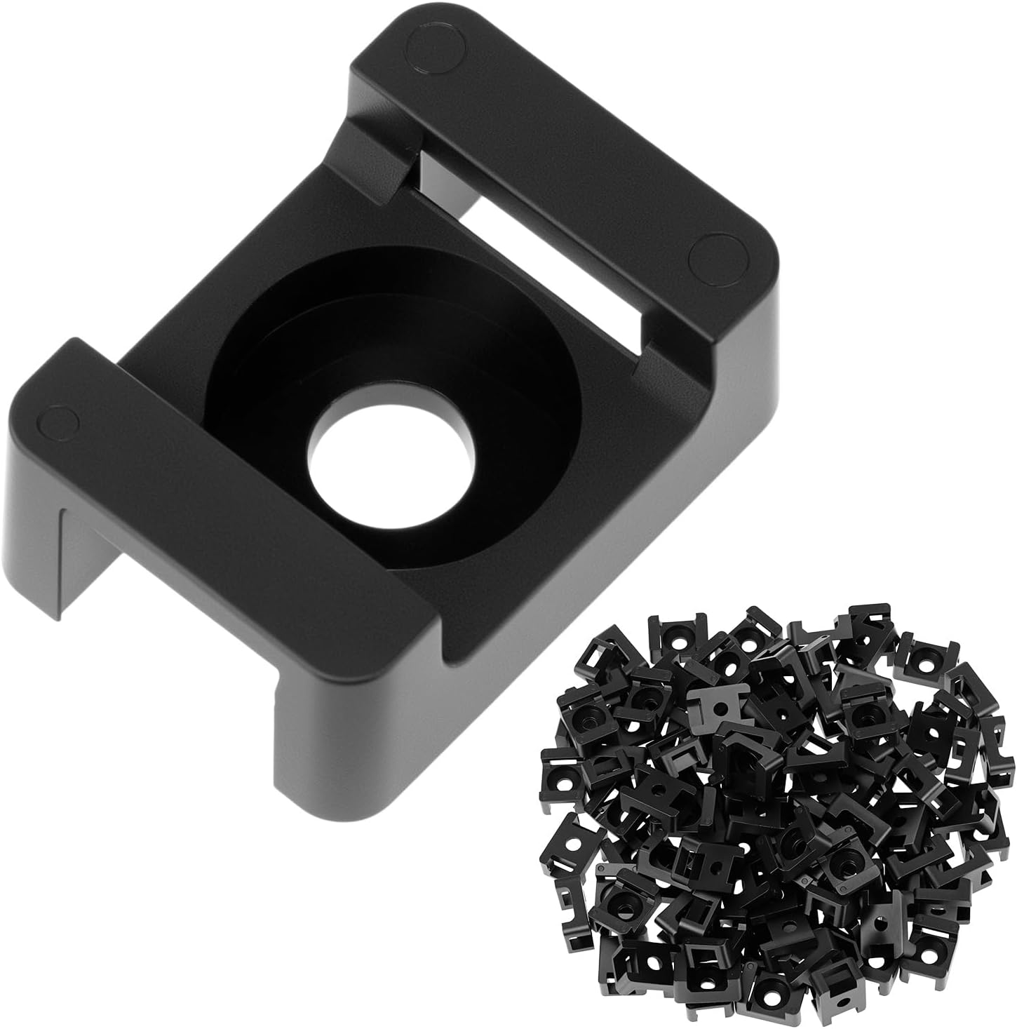 Kabelclips – 200 Stück – Robustes Schwarzes Kunststoff – Zur Organisation Von Elektrokabeln – Für Haushalt, Büro Und Werkstatt – 23 X 16 Mm