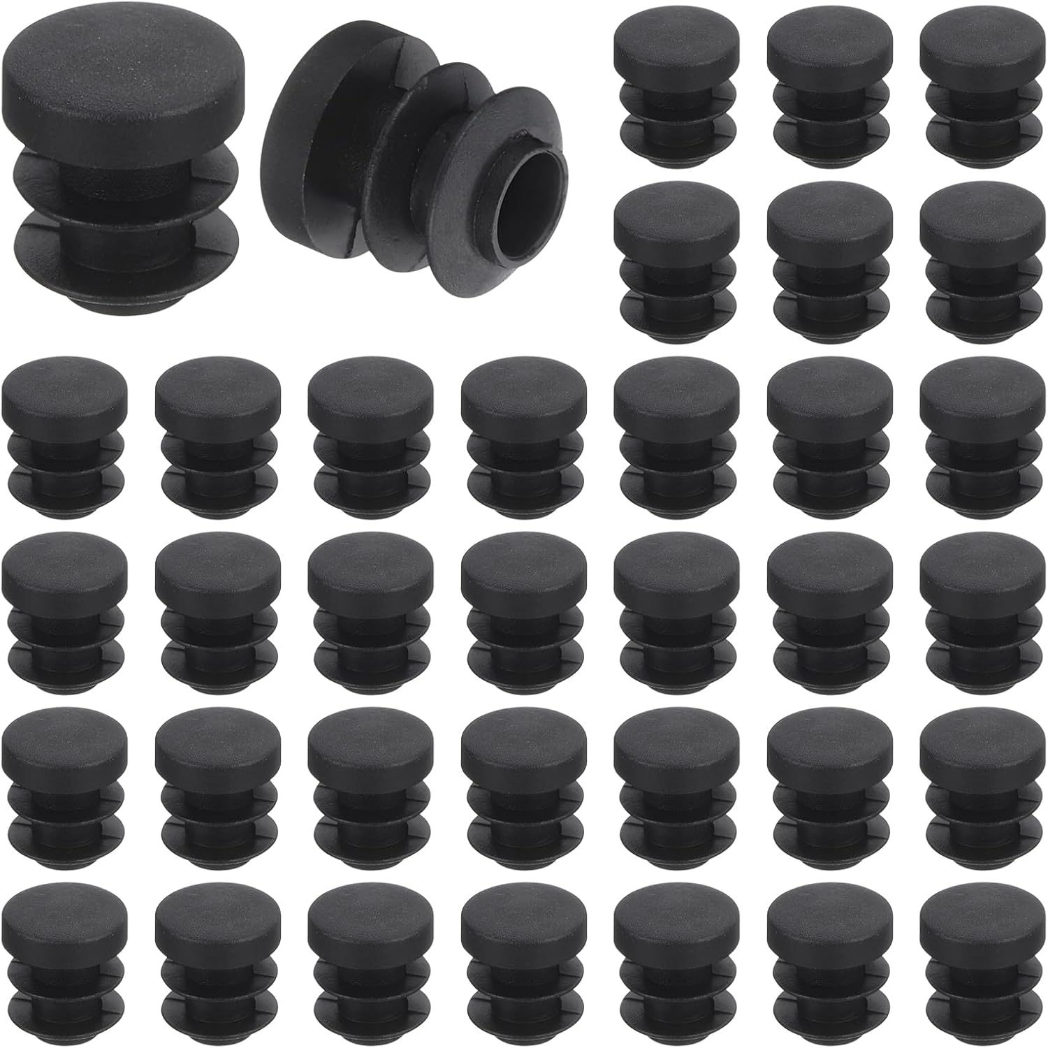 Möbelfüße – 36 Stück – Schwarzer Pe-kunststoff – Rutschfest – Für Stühle, Tische Und Sofas – 12 Mm Durchmesser