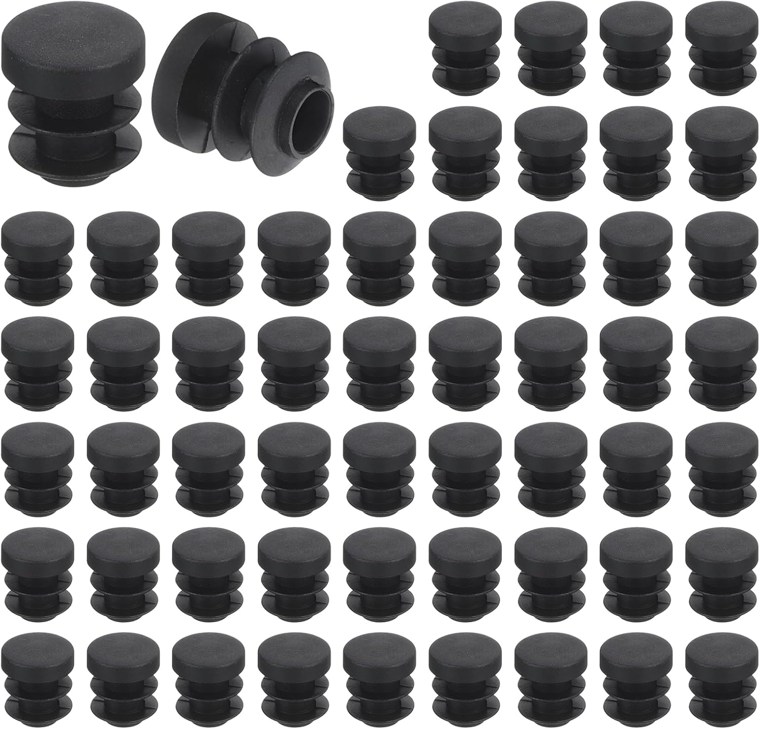 Runde Beinkappen – 56 Stück – Schwarzer Pe-kunststoff – Rutschfest – Für Stühle, Tische Und Sofas – 12 Mm Durchmesser
