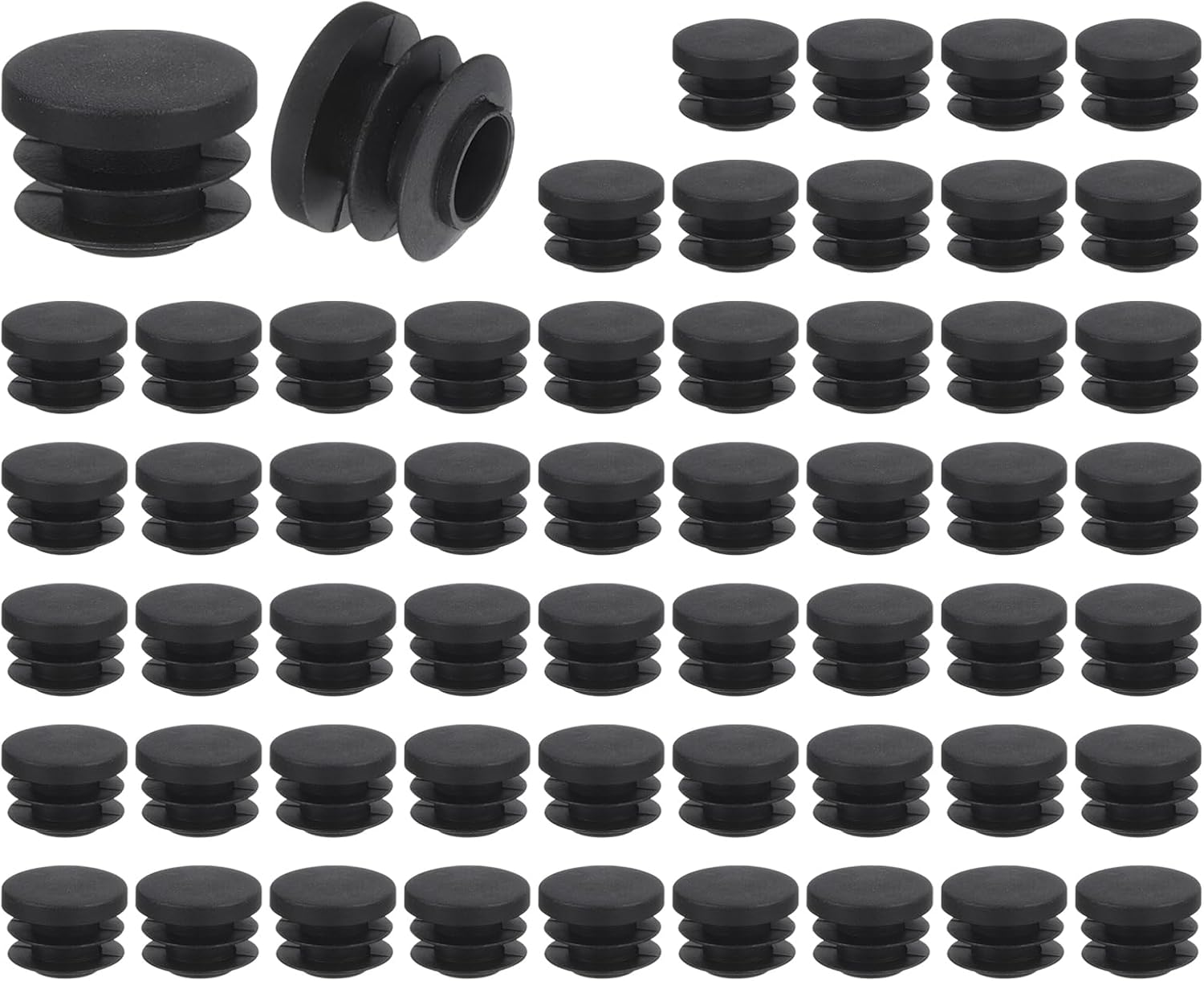 Runde Beinkappen – 56 Stück – Schwarzer Pe-kunststoff – Rutschfest – Für Stühle, Tische Und Sofas – Durchmesser 19 Mm