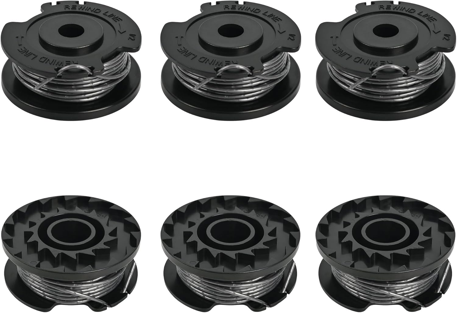 Trimmerfadenspule – 6er-pack – Nylon Und Abs – Automatischer Fadenwechsel – Für Gartenrasen – Durchmesser 1,6 Mm