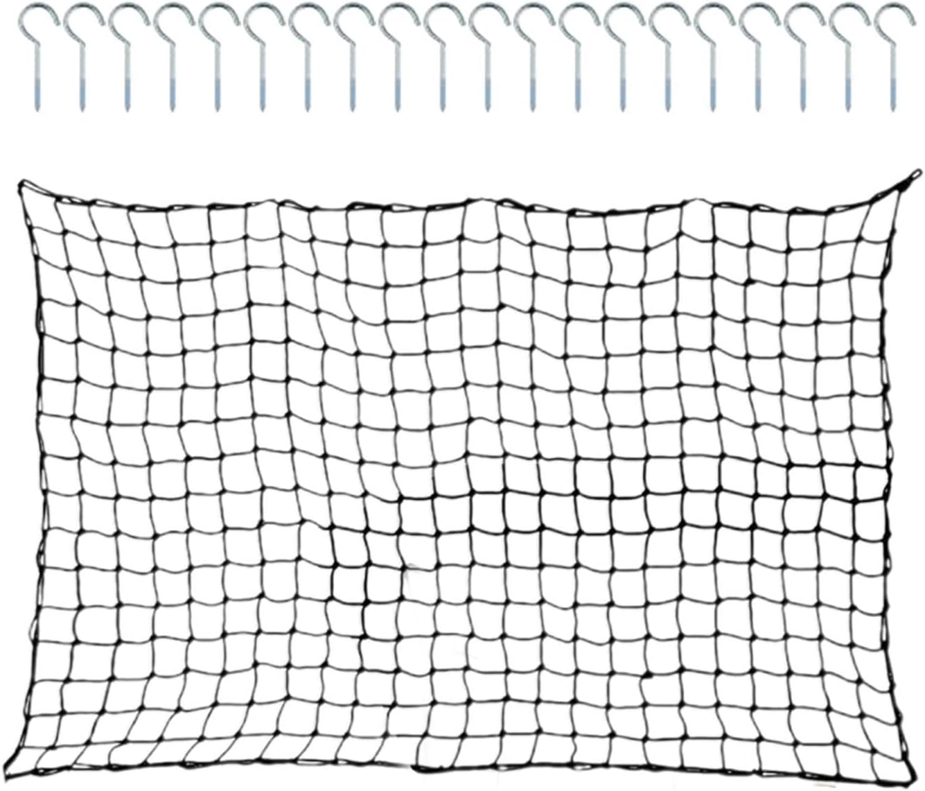Pool-aufbewahrungsnetz – 1 Stück – Robustes, Elastisches Netzgewebe – Zur Aufbewahrung Von Schwimmhilfen Mit 20 Haken – Für Garten Und Terrasse – 150 X 210 Cm