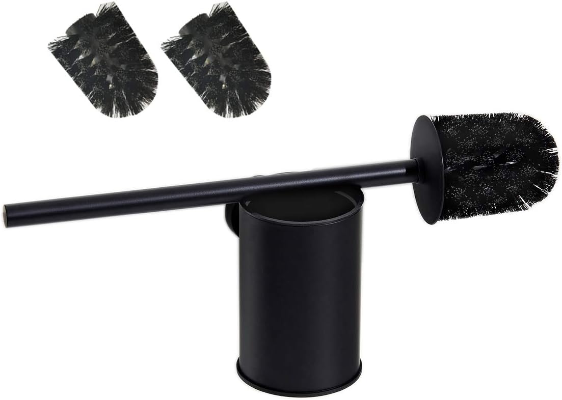 Schwarzes Hänge-wc-bürstenset – 1-teilig – Edelstahl 304 – Wandmontage Und Gründliche Reinigung – Modernes Badezimmer – Kompakte Abmessungen