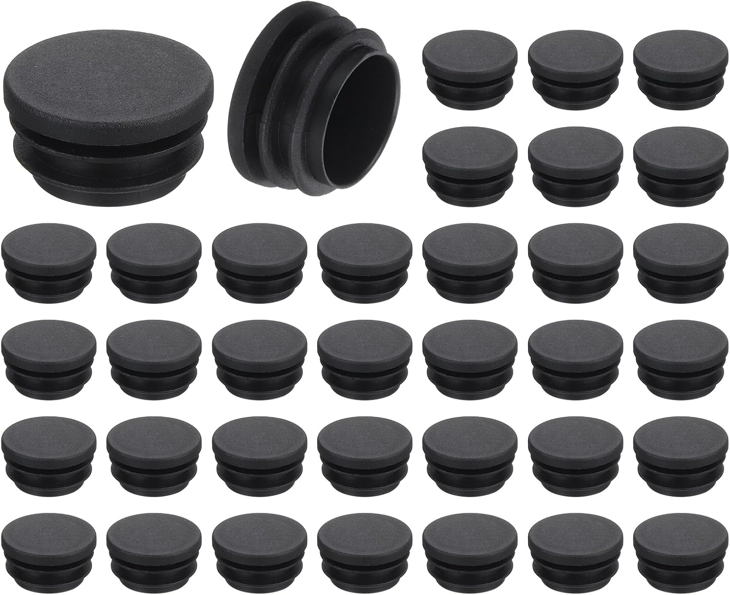 Runde Beinkappen – 36 Stück – Schwarzer Pe-kunststoff – Rutschfest – Für Stühle, Tische Und Sofas – Durchmesser 32 Mm