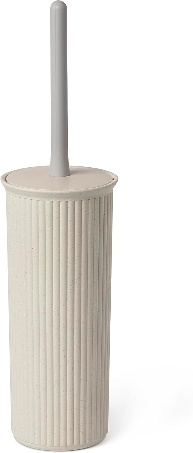Kompakte Wc-bürste – 1 Stück – Recycelter Kunststoff – Hygienische Reinigung – Modernes Badezimmer – Schwarz, 9,5 X 9,5 X 39,5 Cm