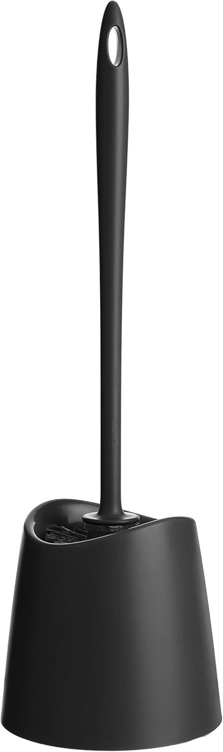 Schwarze Wc-bürste – 1 Stück – Technischer Kunststoff – Gründliche Reinigung Und Hygiene – Für Moderne Badezimmer – 12 X 12 X 38 Cm