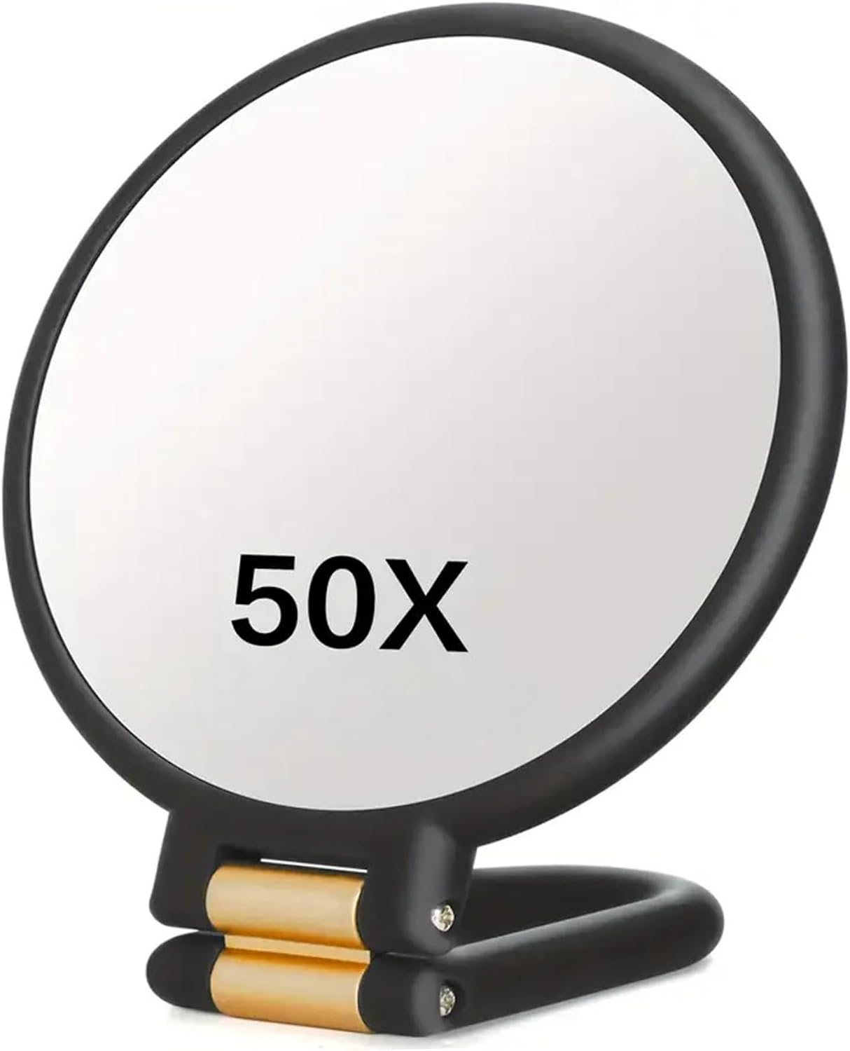 50-facher Vergrößerungsspiegel – 1 Stück – Abs Und Glas – 360° Verstellbarer Griff – Für Make-up Und Gesichtspflege – Wand- Oder Tischmontage