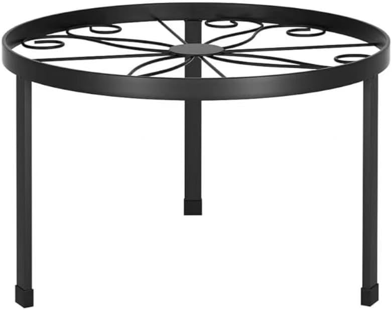 Blumenständer – 1 Stück – Schwarzes Metall – Tragkraft 20 Kg – Für Drinnen Und Draußen, Garten/balkon – 21 X 9 Cm
