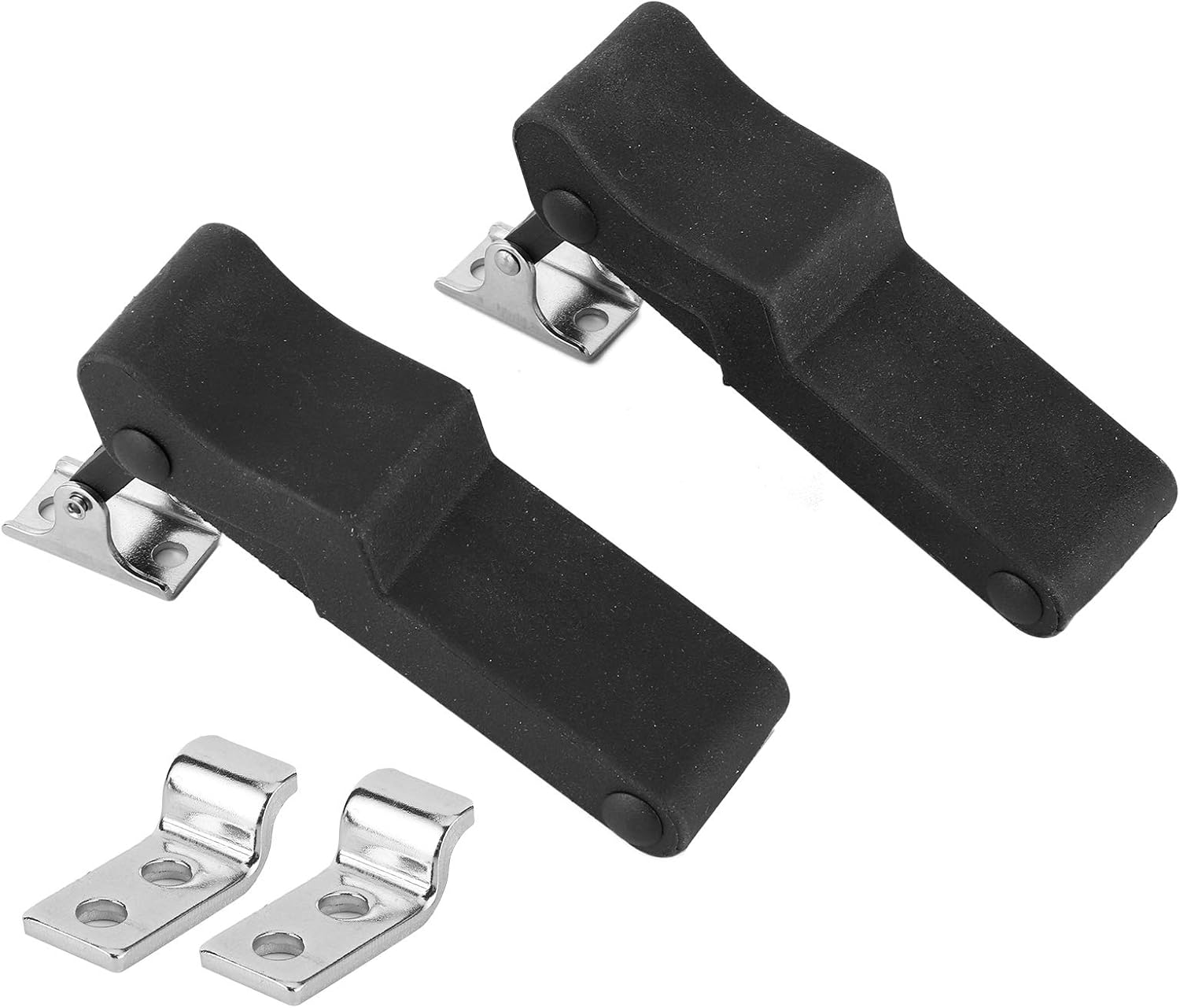 Gummiverschluss – 2er-pack – Edelstahl Und Elastomer – Flexibler, Stoßfester Verschluss – Für Boote Und Aufbewahrung – Kompakt, Schwarz
