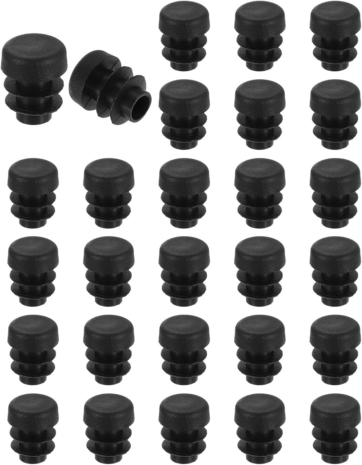 Runde Kappen – 28er-pack – Schwarzer Pe-kunststoff – Rutschfest Und Schützend – Für Stühle, Tische Und Möbel – Durchmesser 12 Mm
