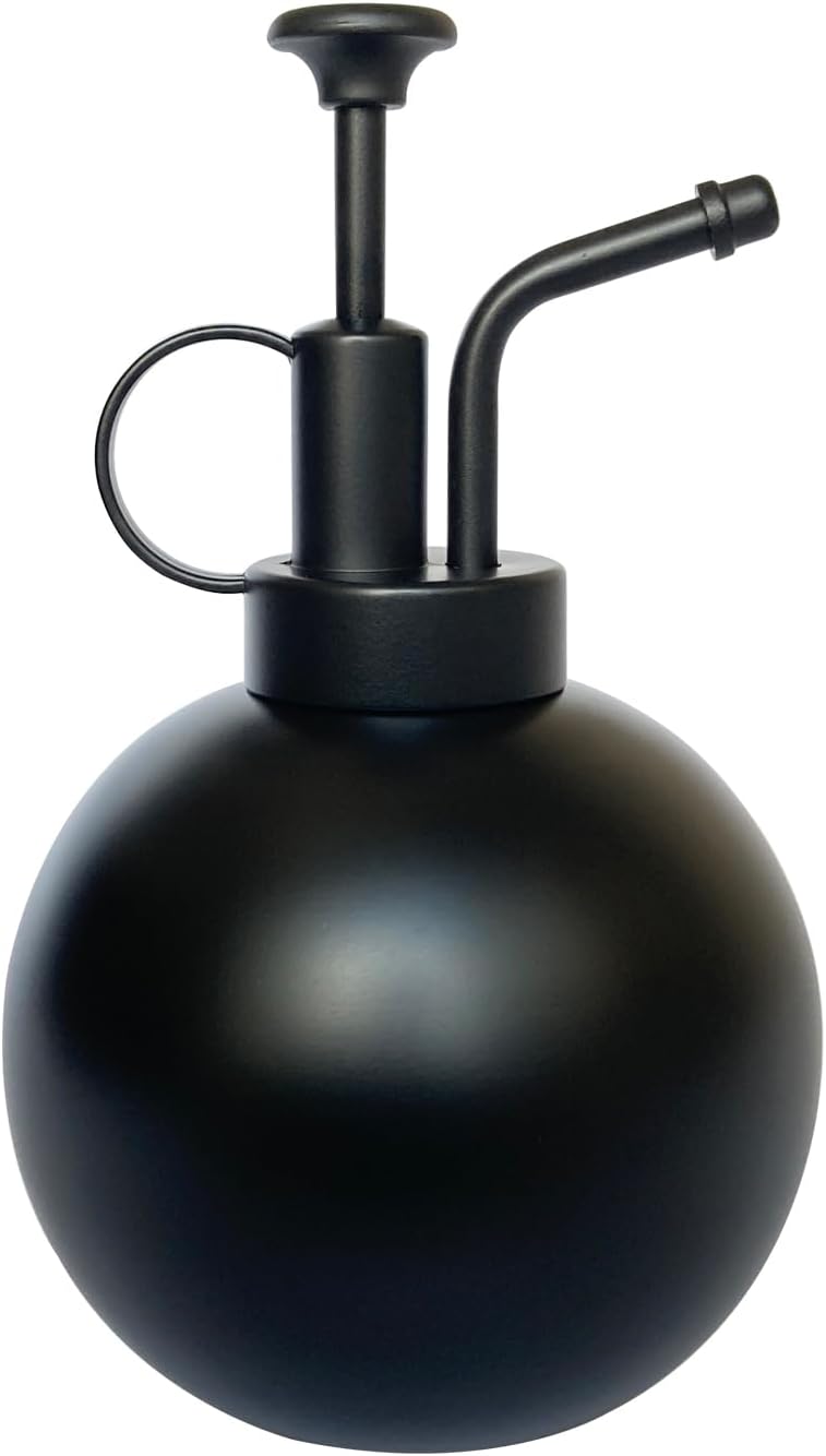 Pflanzensprüher Aus Edelstahl – 1 Stück – Mattschwarz – Präzise Verstellbare Düse – Für Drinnen Und Draußen – 0,5 L