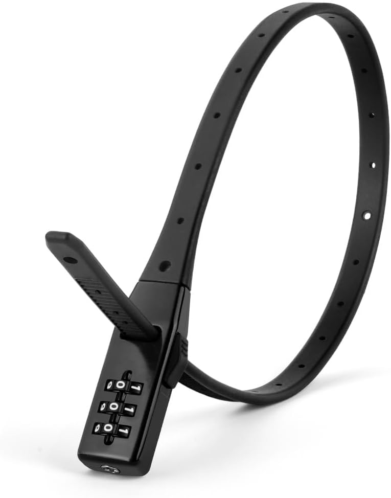 Fahrradschloss – 1 Stück – Stahl Und Nylon – 3-stellige Zahlenkombination – Für E-bikes Und Helme – 47 Cm, Schwarz