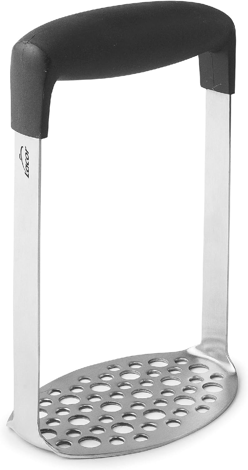Gemüsepresse – 1 Stück – Edelstahl 18/10 – Ergonomischer Griff – Für Pürees Und Gekochtes Obst – Schwarz