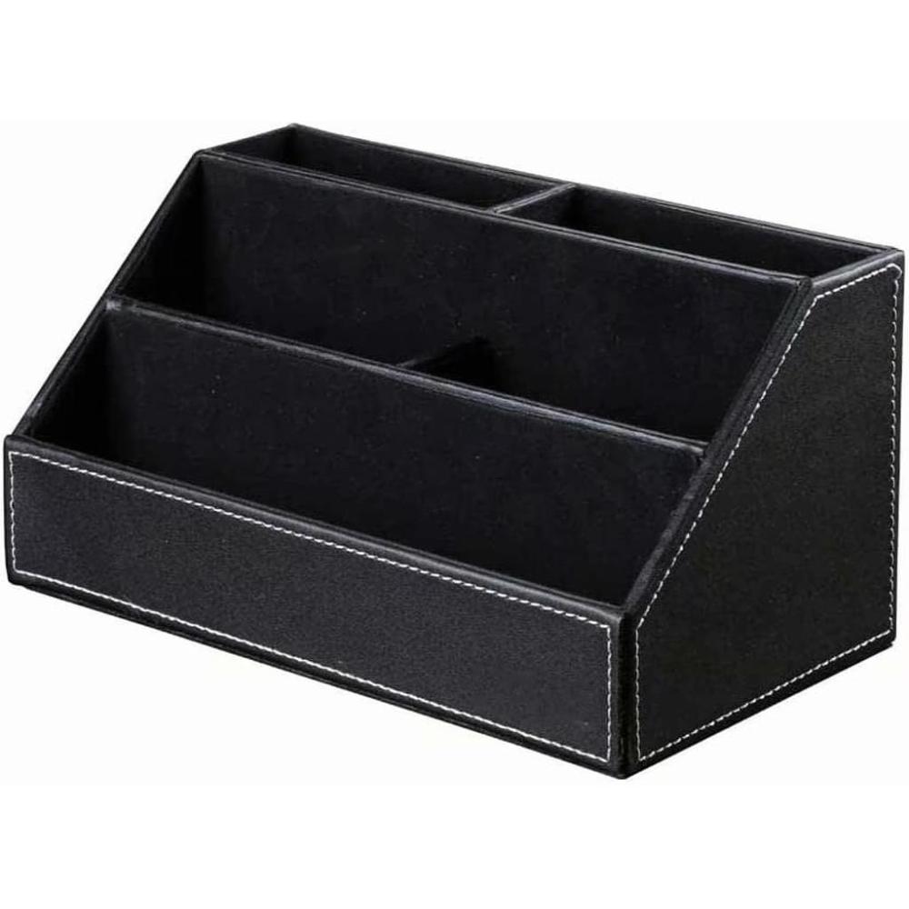 Multifunktionale Schreibtisch-aufbewahrungsbox In Holzoptik (schwarz)
