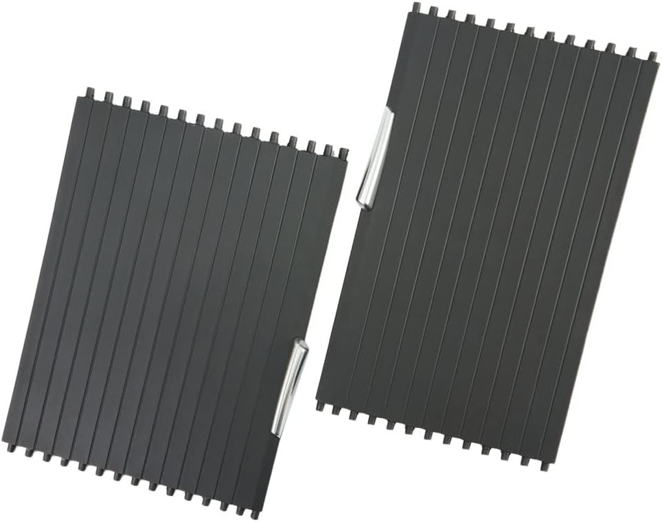 Set Mit 2 Mittelkonsolen-rollläden – Abs Und Schwarzes Polycarbonat – Ersatz Für Vordere Und Hintere Getränkehalter – Für Bmw X5 X6 E70 E71 2007–2014