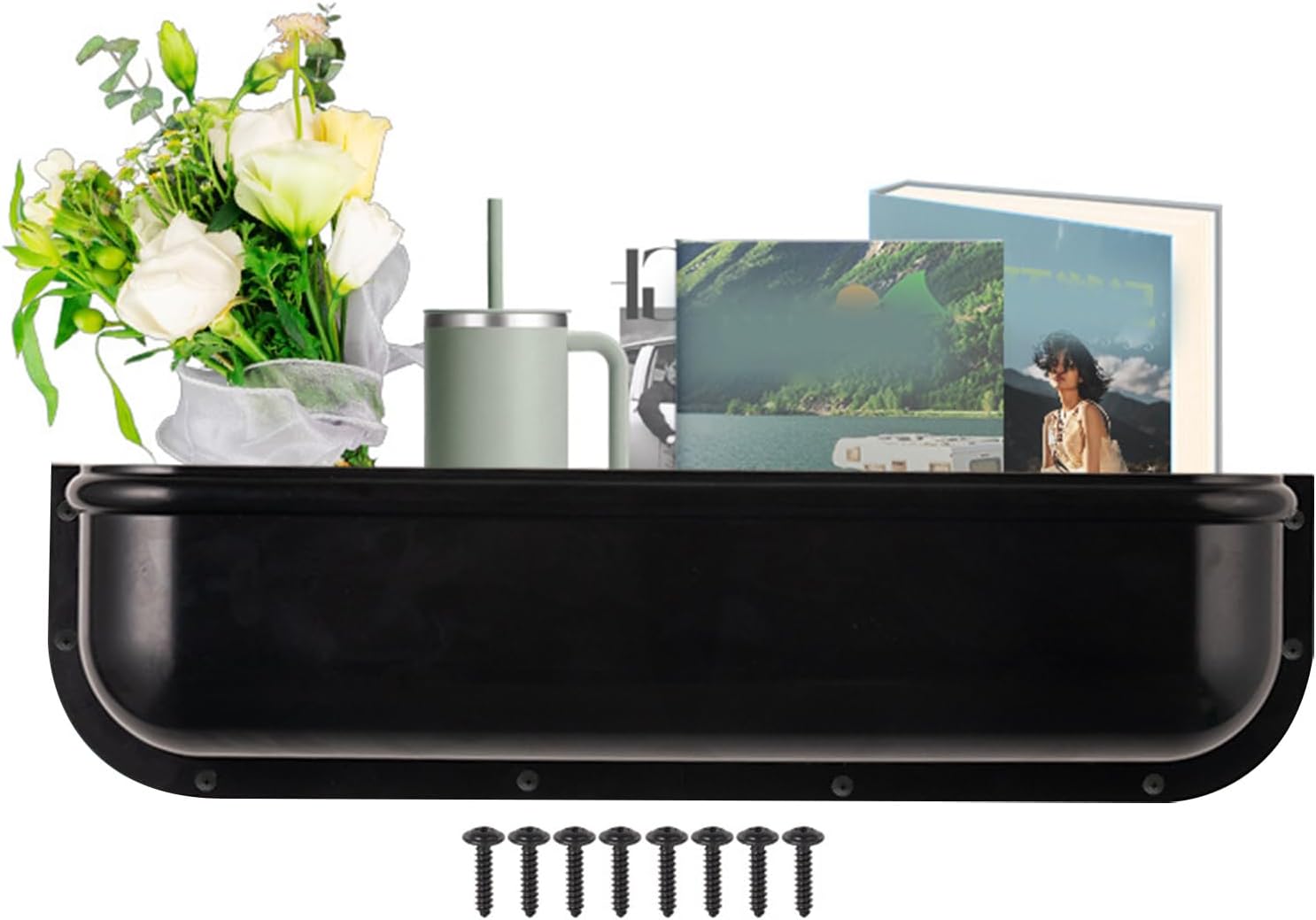 Tür-organizer Für Wohnmobile – 1 Stück – Strapazierfähiges Material – Modulares Aufbewahrungssystem Mit Getränkehaltern – Für Freizeitfahrzeuge – Schwarz