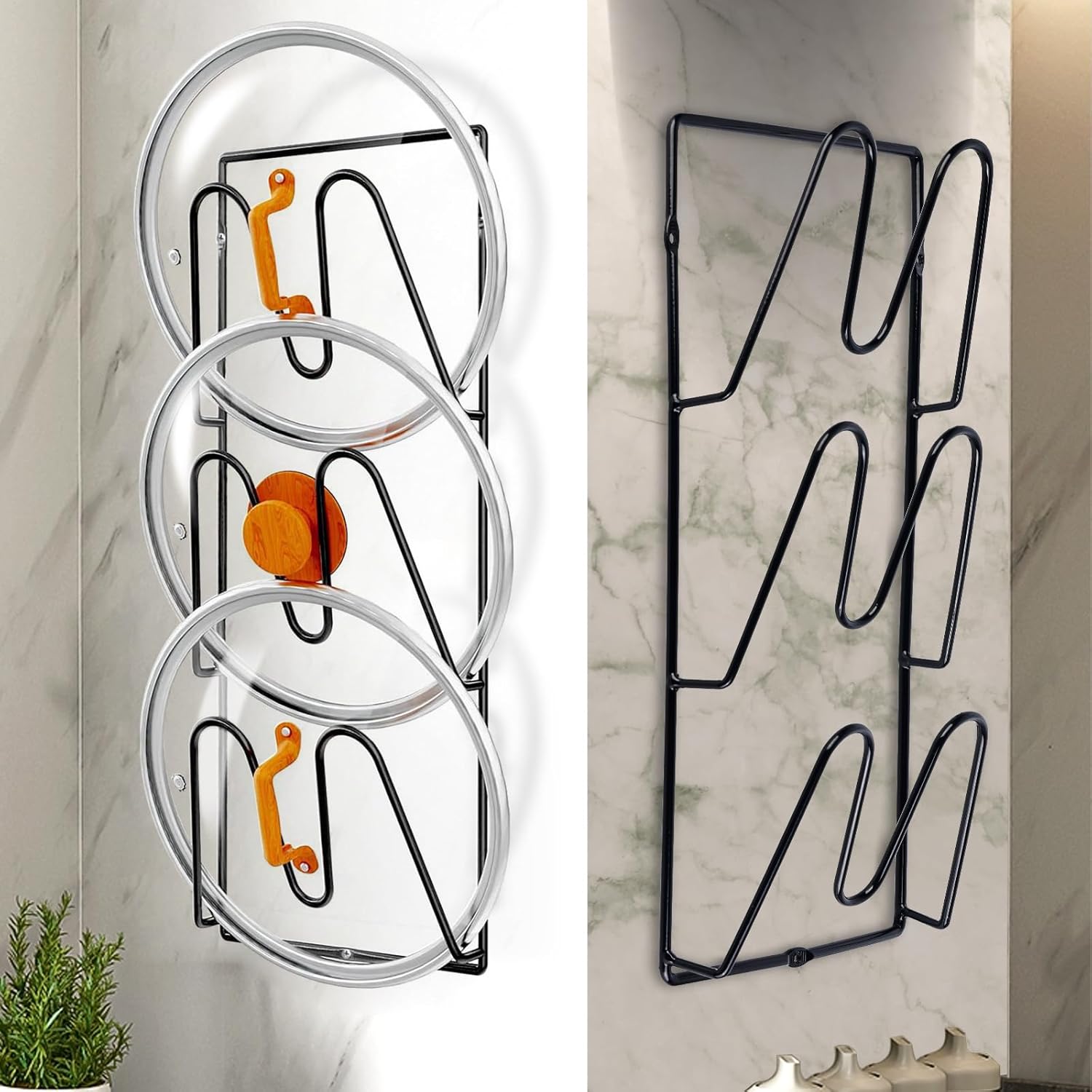2-teiliger Topfdeckelhalter, Verstellbarer Rippchenhalter Aus Edelstahl, Ersatz-rippchenhalter, Aufbewahrungsorganizer Für Topfdeckel