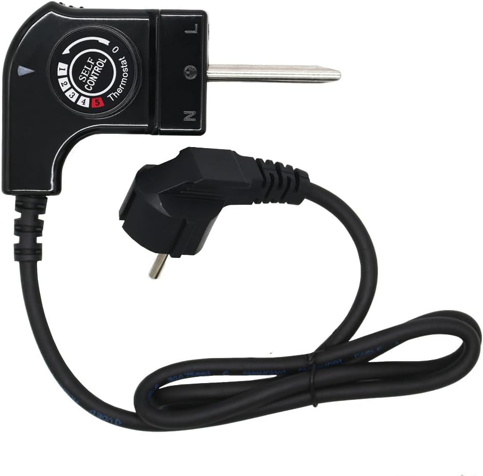 Universelles Thermostatkabel Für Plancha-grills – 1 Stück – Schwarz – Präzise Regelung 250 V – Kompatibel Mit Fagor Jata Solac – Eu-stecker