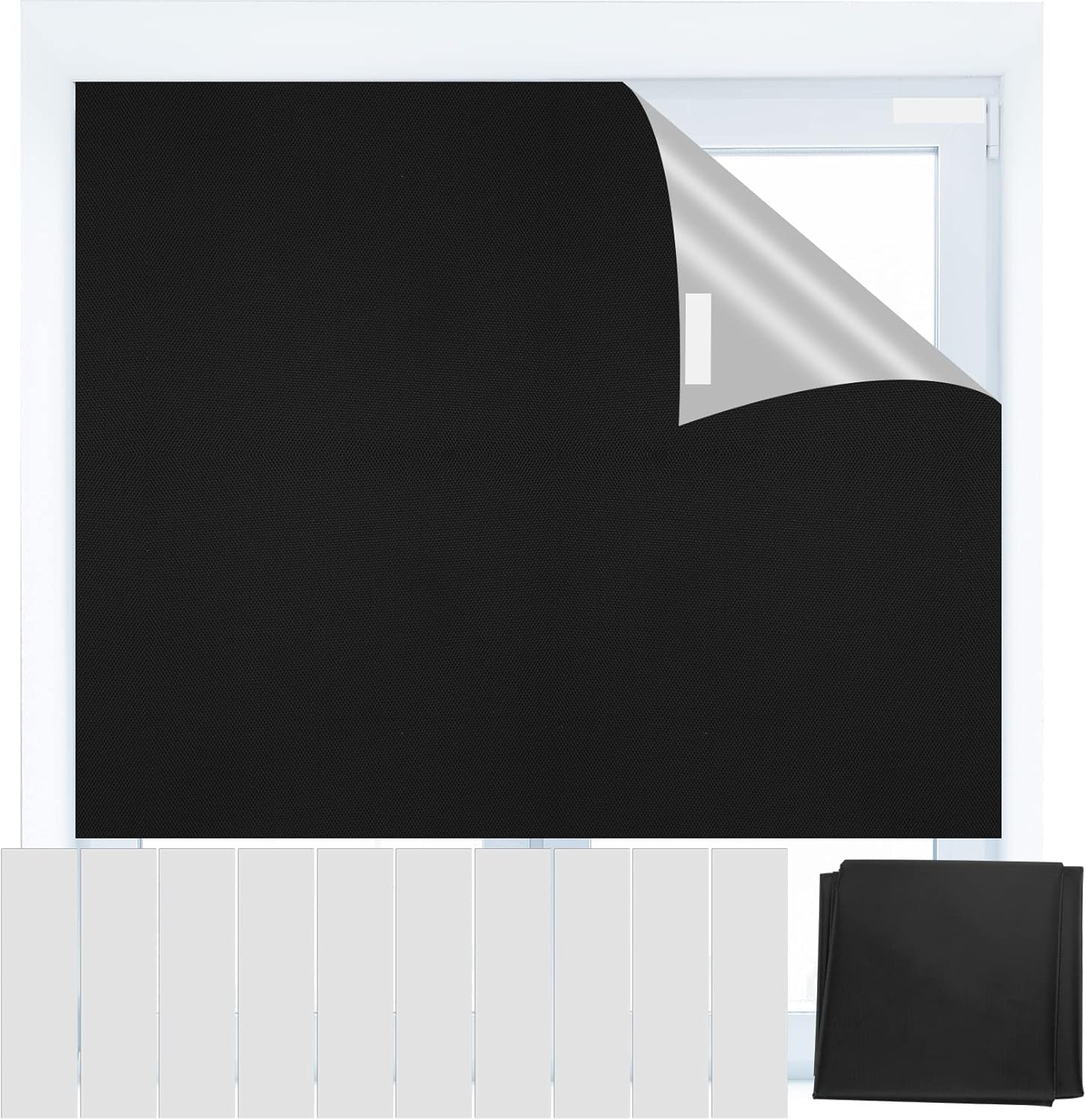 Verdunkelungsrollo Ohne Bohren – 1-teilig – Thermogewebe Aus Oxford-gewebe – Licht- Und Uv-schutz – Für Dachfenster Und Wohnmobile – 150 X 200 Cm