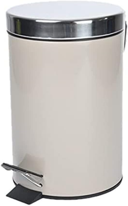 3-liter-treteimer – Schlichtes, Taupefarbenes Metall – Kompaktes Design – Für Bad Oder Wc – Farbe: Taupe