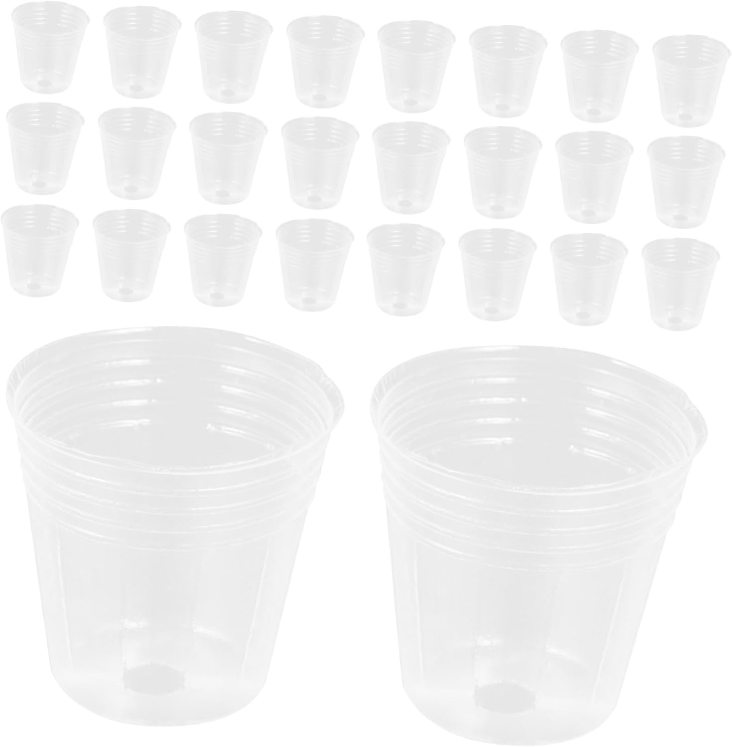 Orchideentöpfe – 50 Stück – Pp-kunststoff – Optimale Drainage – Für Die Heimgärtnerei – 6 X 6 X 4 Cm
