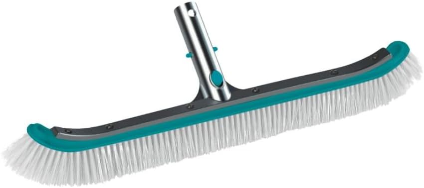 50-cm-poolbürste – Polypropylen Und Aluminium – Schonende Reinigung Von Folien Und Beckenwänden – Kompatibel Mit Teleskopstangen – Pflege Von Wänden Und Boden