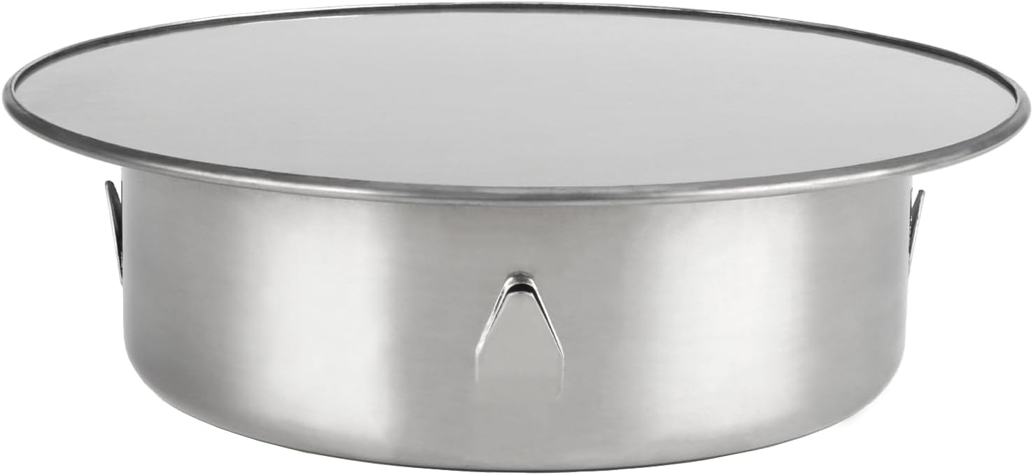 Kaminverschluss Aus Edelstahl – 1 Stück – Feuerfestes Metall – Rauch- Und Nagetierbeständig – Für Ofenrohre Mit 120–125 Mm Durchmesser – Silber