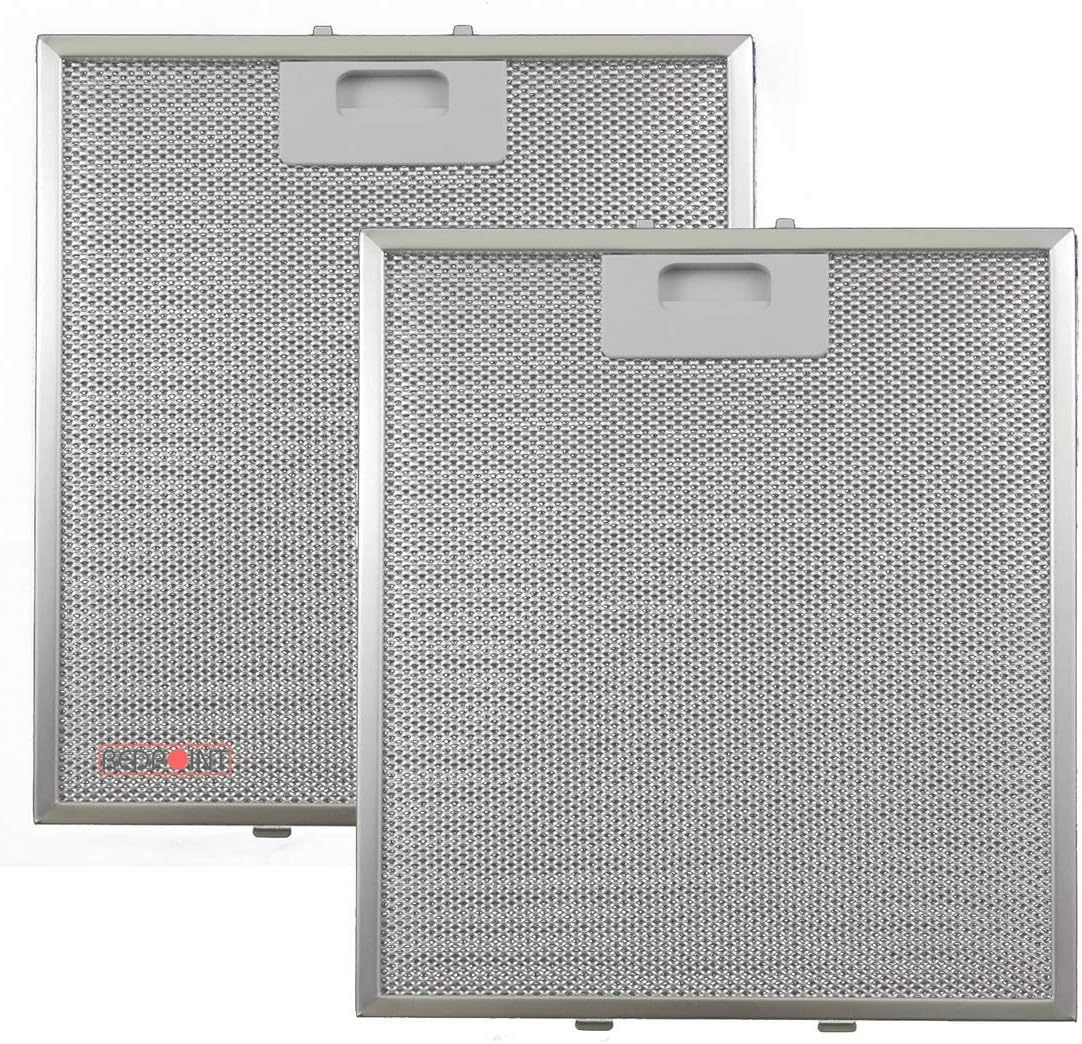 Aluminium-dunstabzugshaubenfilter – 2er-pack – Robustes Metall – Fettfilter – Moderne Küche – 267 X 305 X 9 Mm